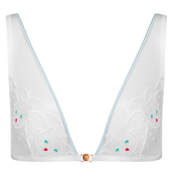 Mimi Holliday Other - Mimi Holliday kitty creme sheer white bra S NWT